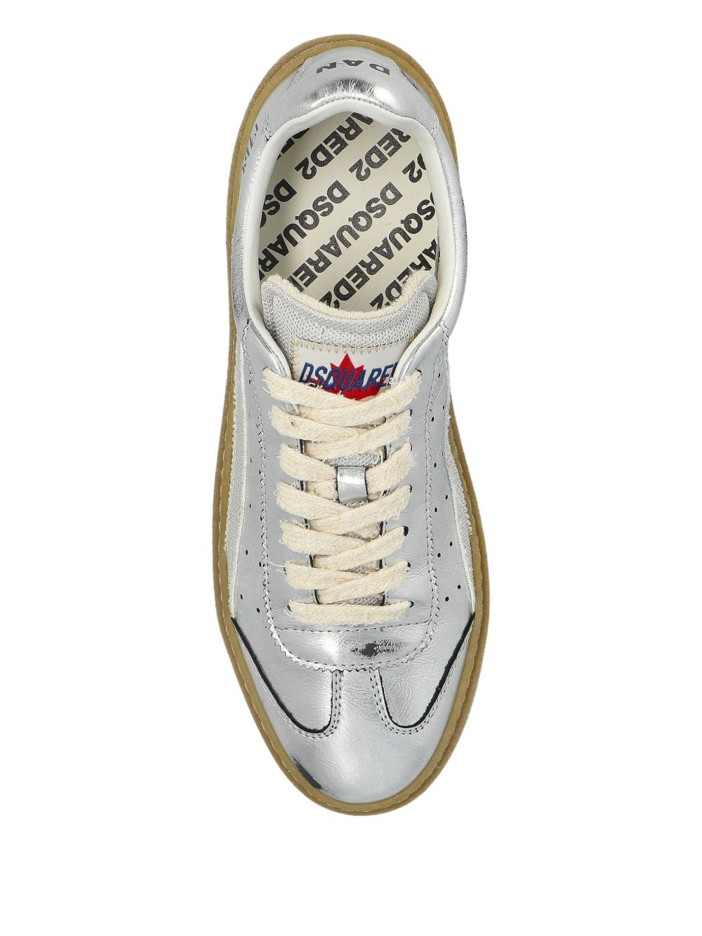Rider lace-up leather sneakers - 3