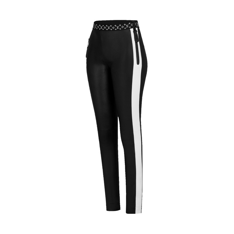 Louis Vuitton Contrast Accent Leather Leggings outlook