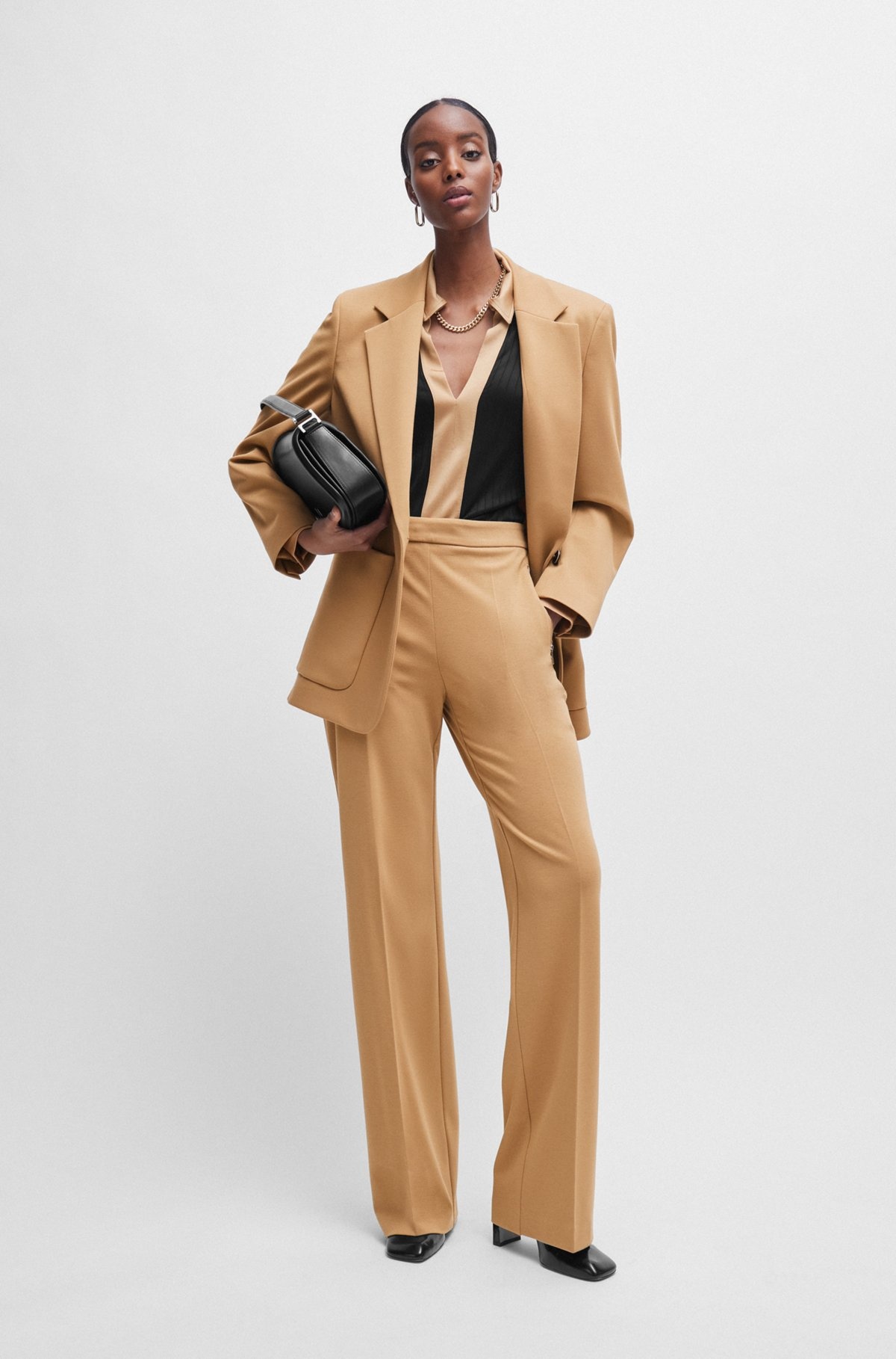 RELAXED-FIT JACKET IN STRETCH JERSEY WITH HALF LINING - 3