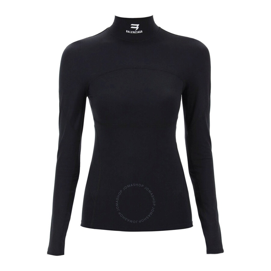 BALENCIAGA Balenciaga Ladies Black Sporty B Activewear Top