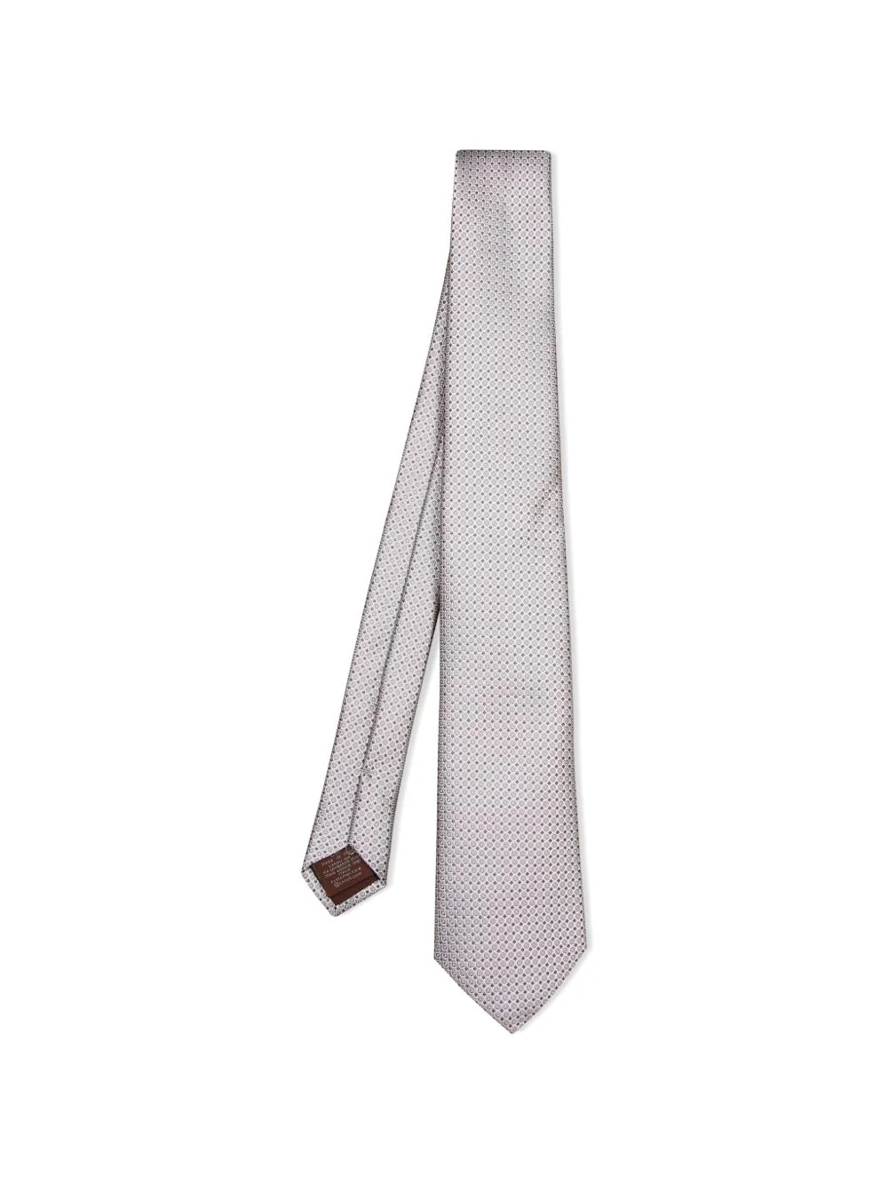 geometric-pattern jacquard tie - 1