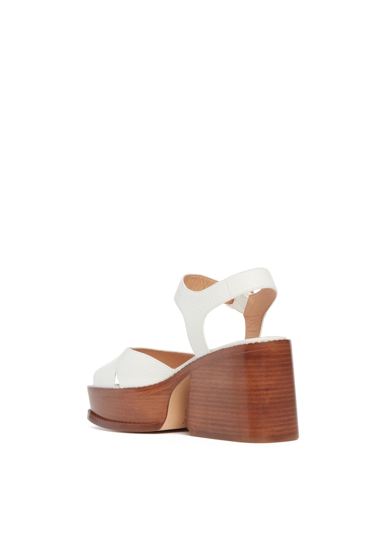 Zuri Platform Sandal in Cream Leather - 3