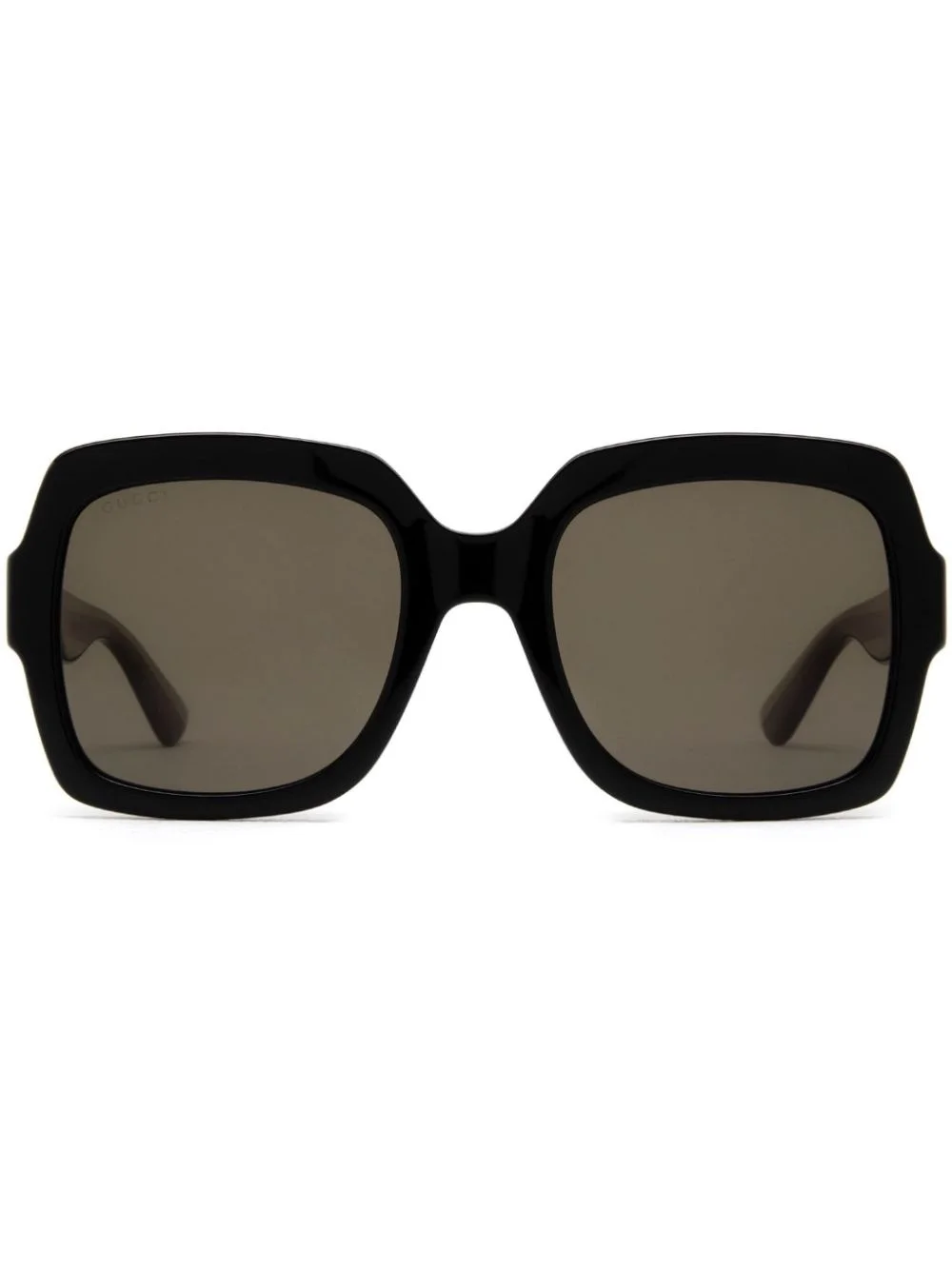 Web-stripe square-frame sunglasses - 1