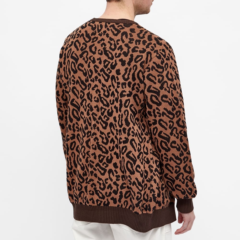 Wacko Maria Leopard Jacquard Cardigan - 5