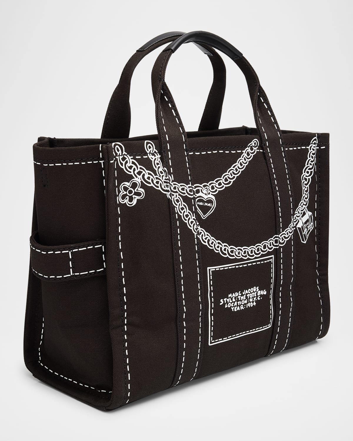 The Medium Trompe L'oeil Canvas Tote Bag - 3