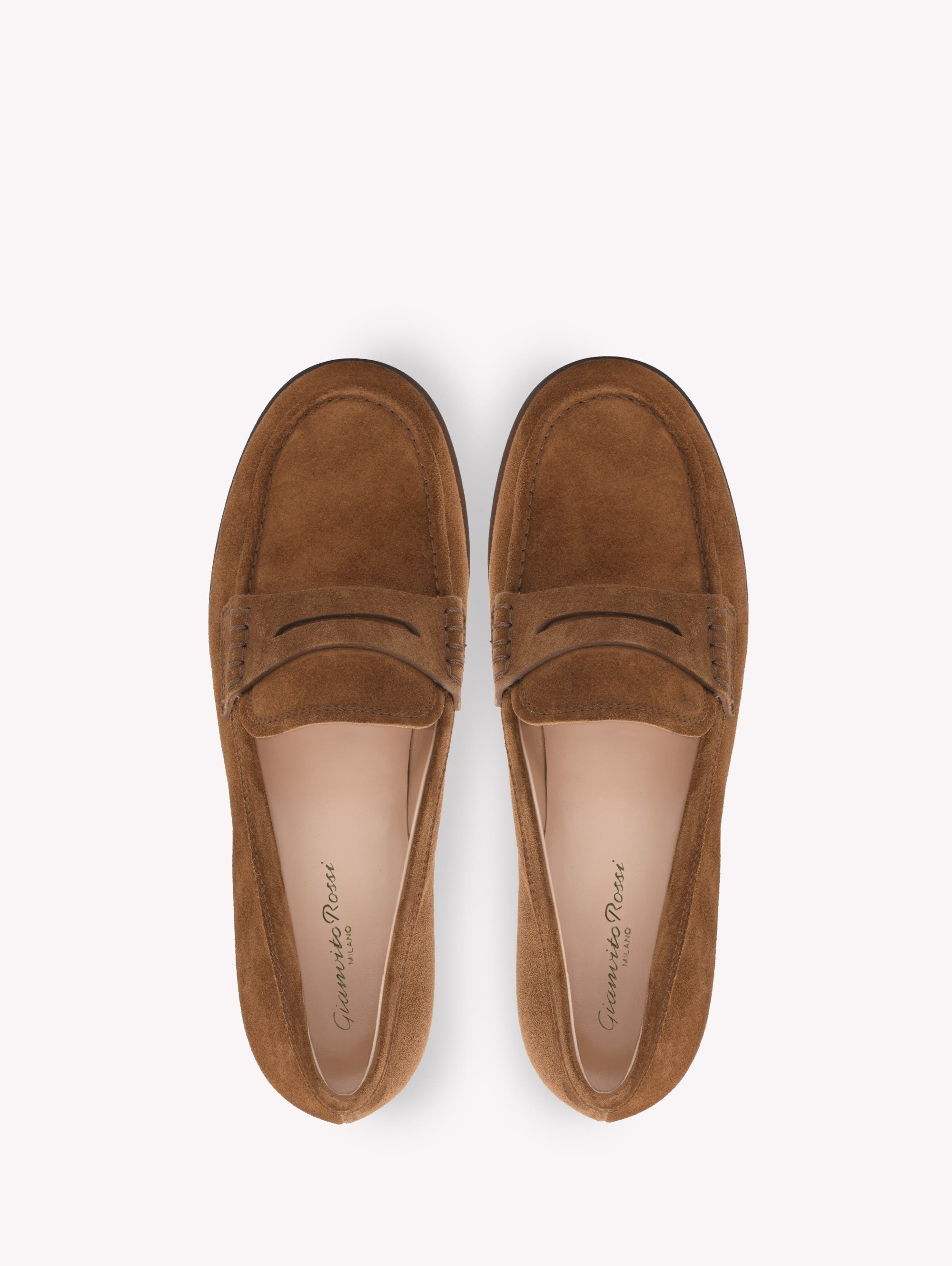 Gianvito Rossi Georgie Mocassin in Brown Suede at Nordstrom - 3