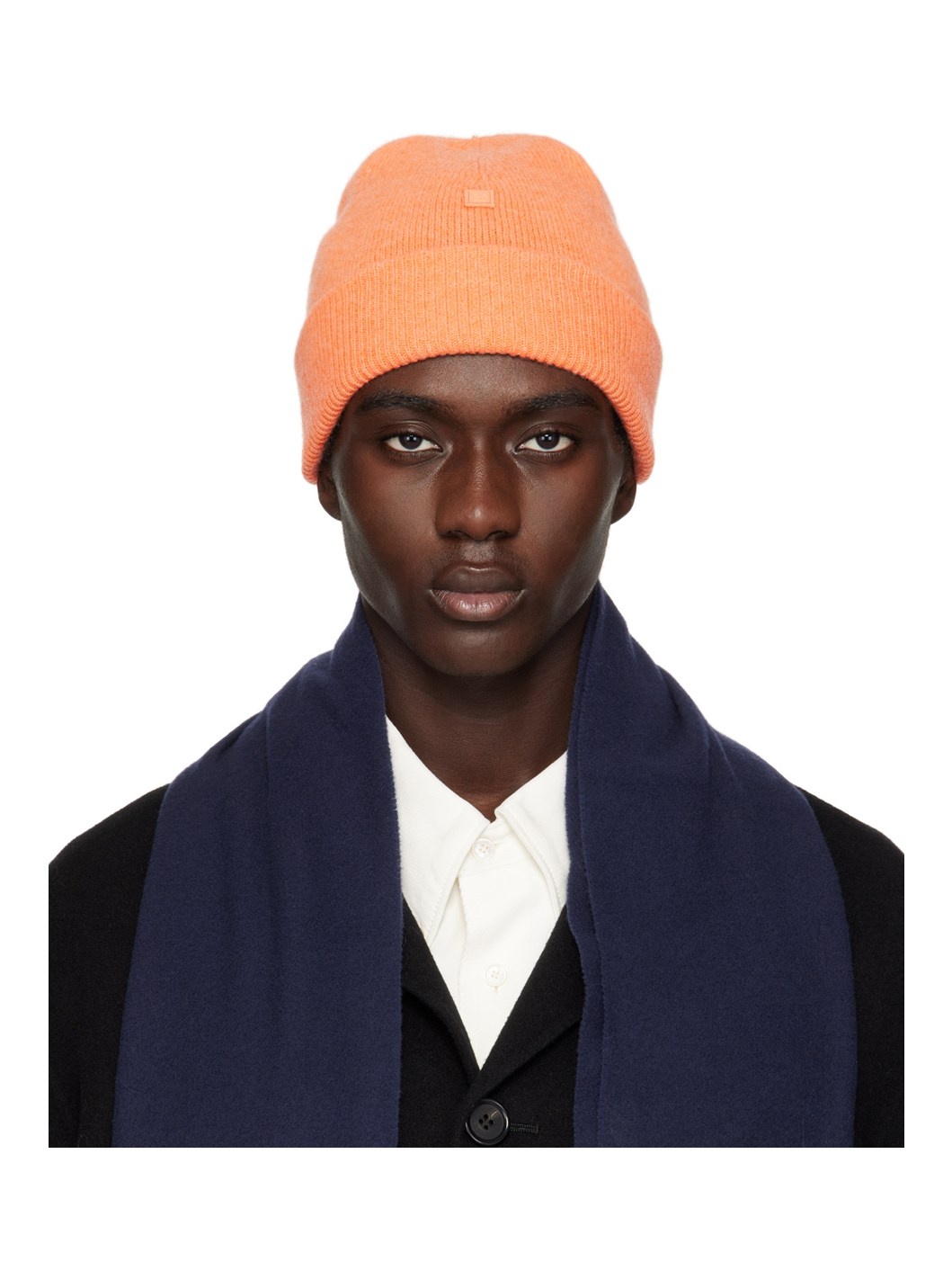 Orange Micro Patch Beanie - 1