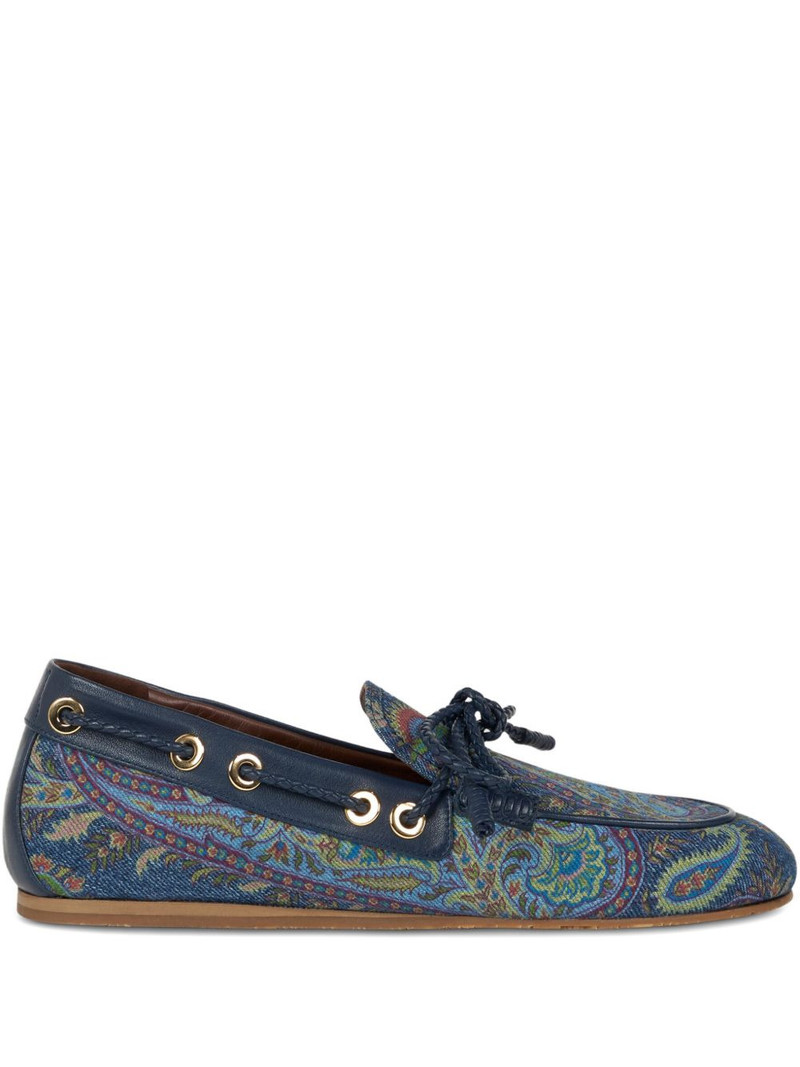 paisley denim loafers 1