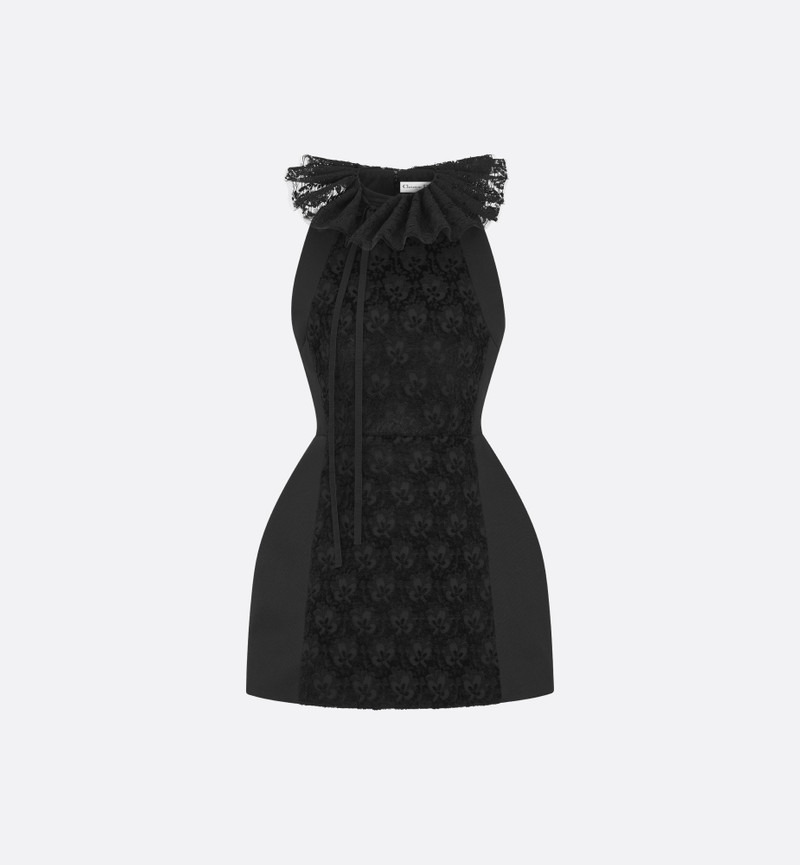 Short Dress with Removable Ruff Collar 1