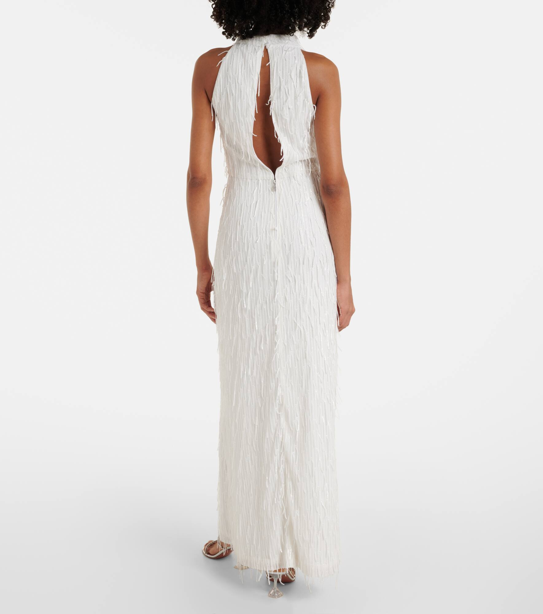 Bridal sequined halterneck gown - 3