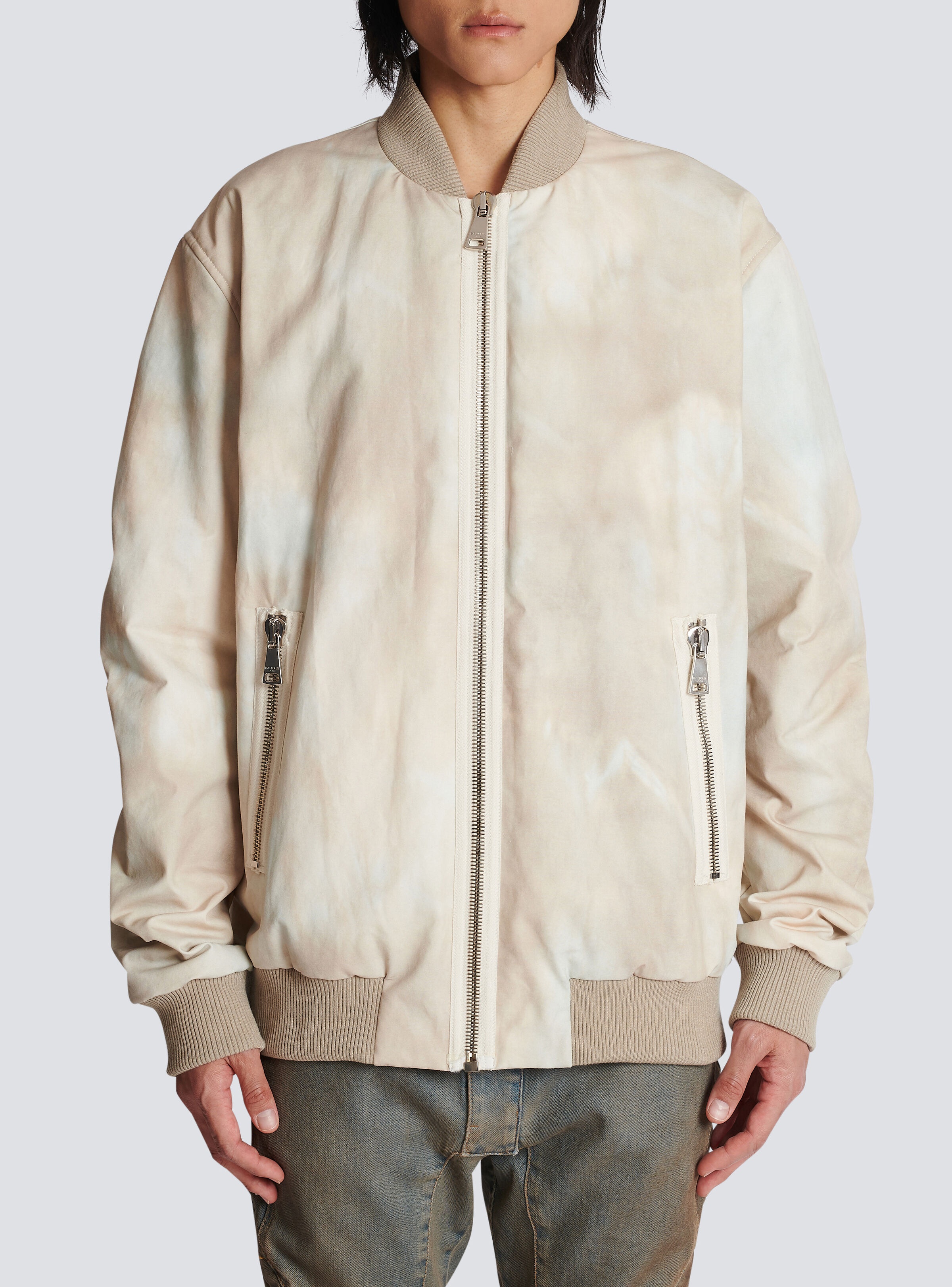 Desert print cotton bomber jacket - 5