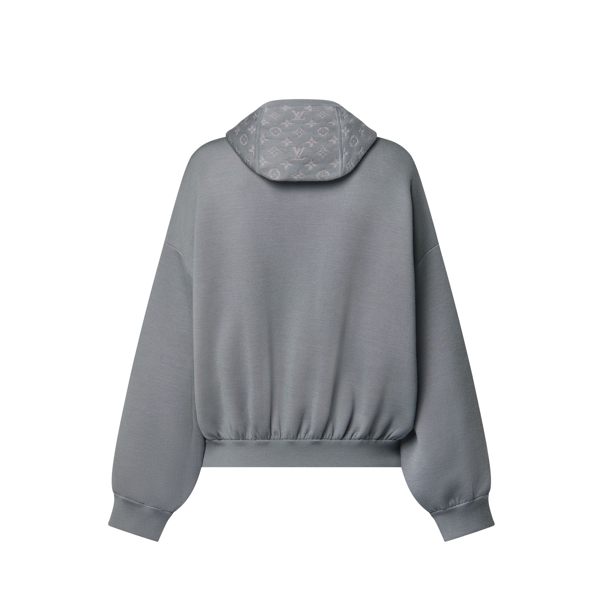 Monogram Accent Knit Hoodie - 3