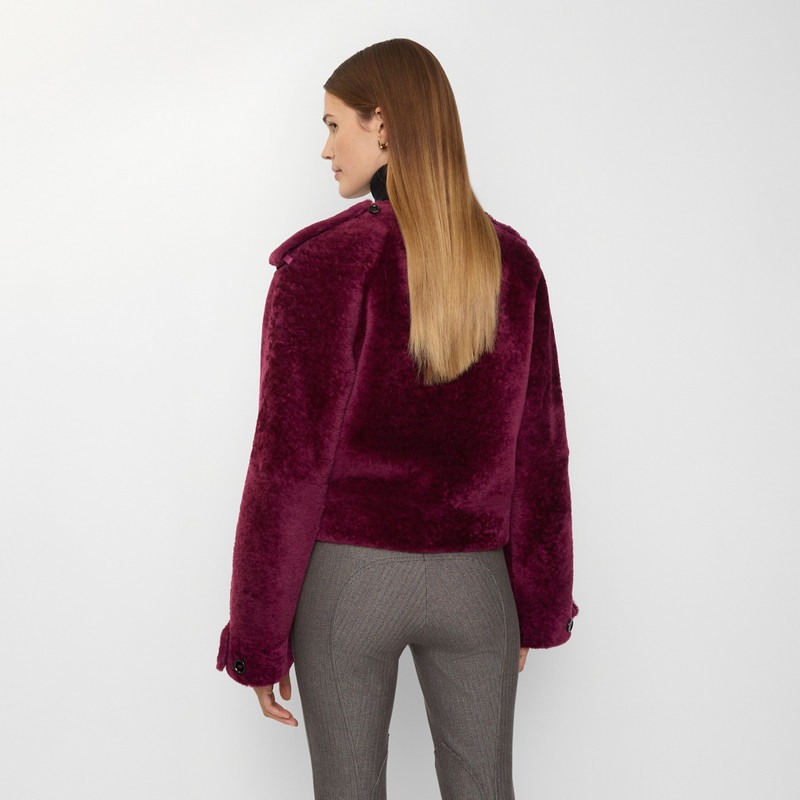 Detachable Scarf Shearling Jacket 5