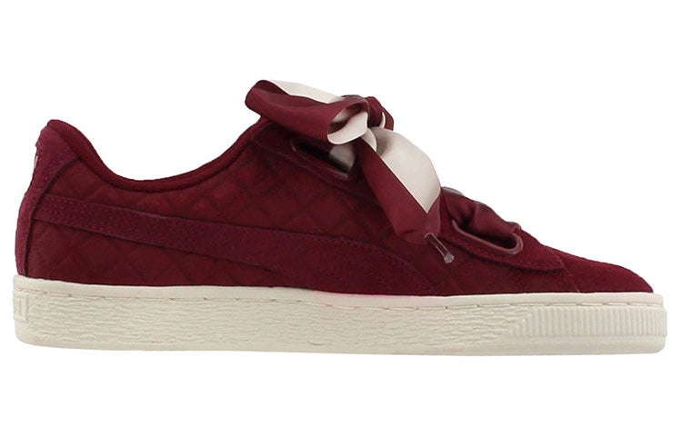 (WMNS) PUMA Suede Heart Quilt 'Cordovan' 365462-01 - 2