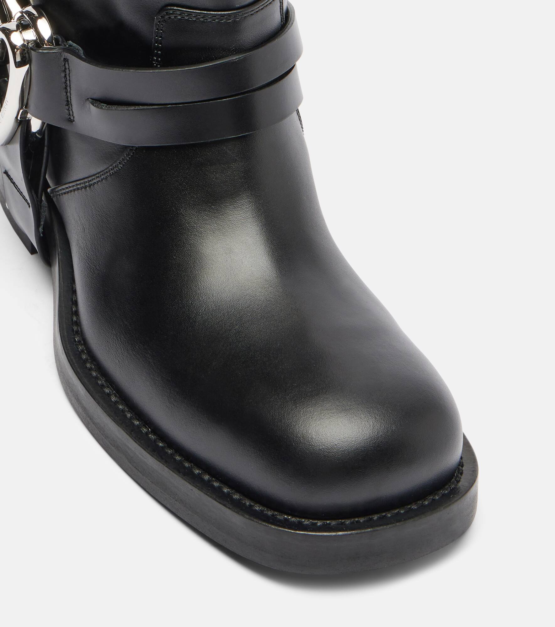 Double Heart leather biker boots - 5
