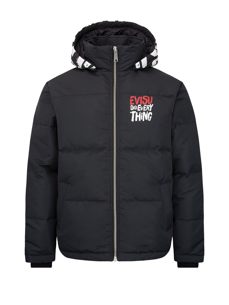 Brand Motto Print Down Jacket 10