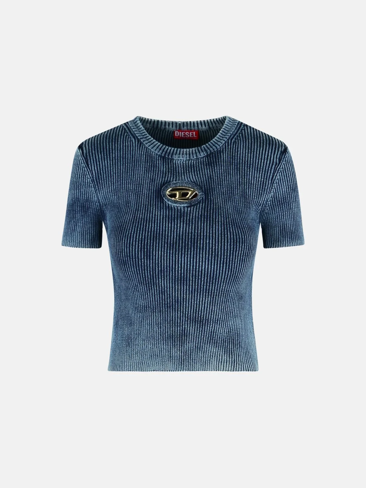 'M-ANCHOR' DARK BLUE COTTON T-SHIRT - 1