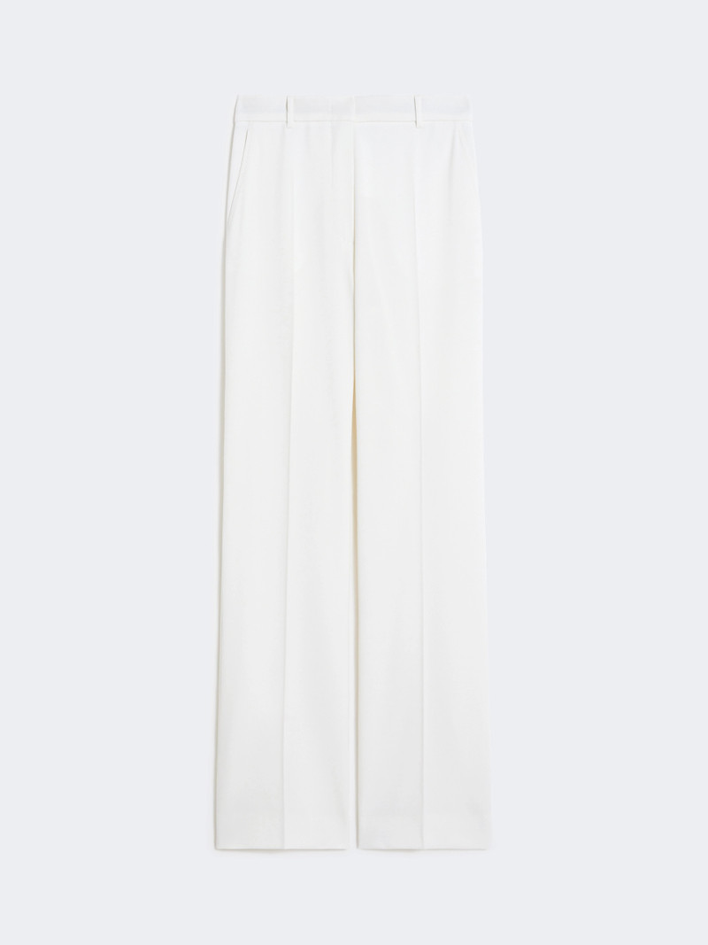 QUASAR Wool crepe trousers - WHITE 1