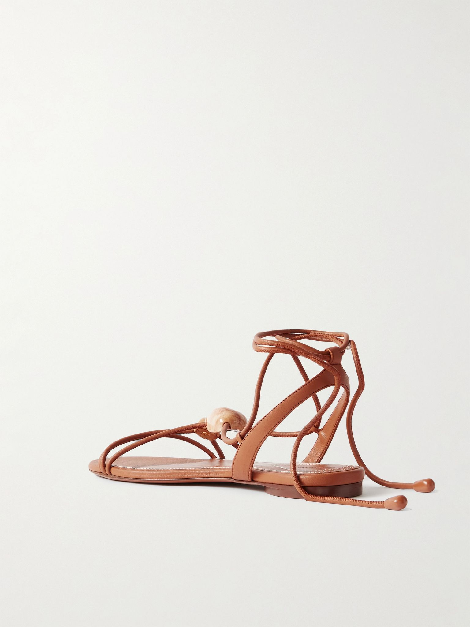 Gleam leather sandals Brown - 3