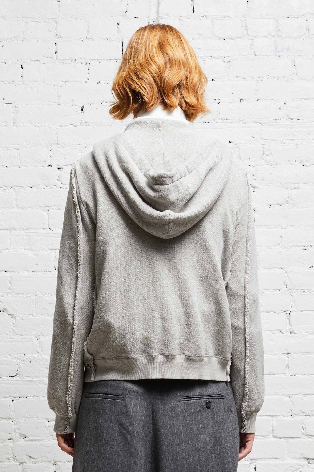 FLAT SLEEVE HOODIE - HEATHER GREY - 2