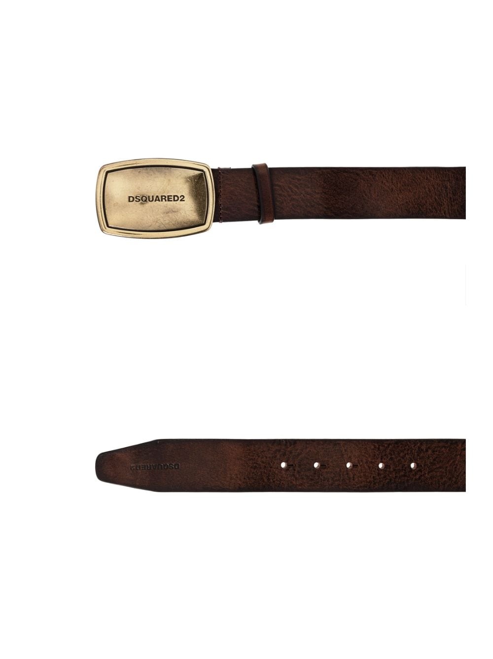 logo-plaque buckle belt - 4