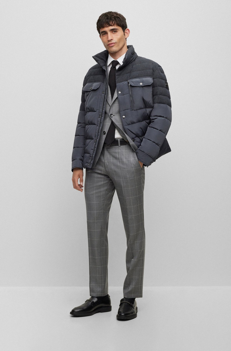 SLIM-FIT TWO-PIECE SUIT IN CHECKED VIRGIN WOOL 2