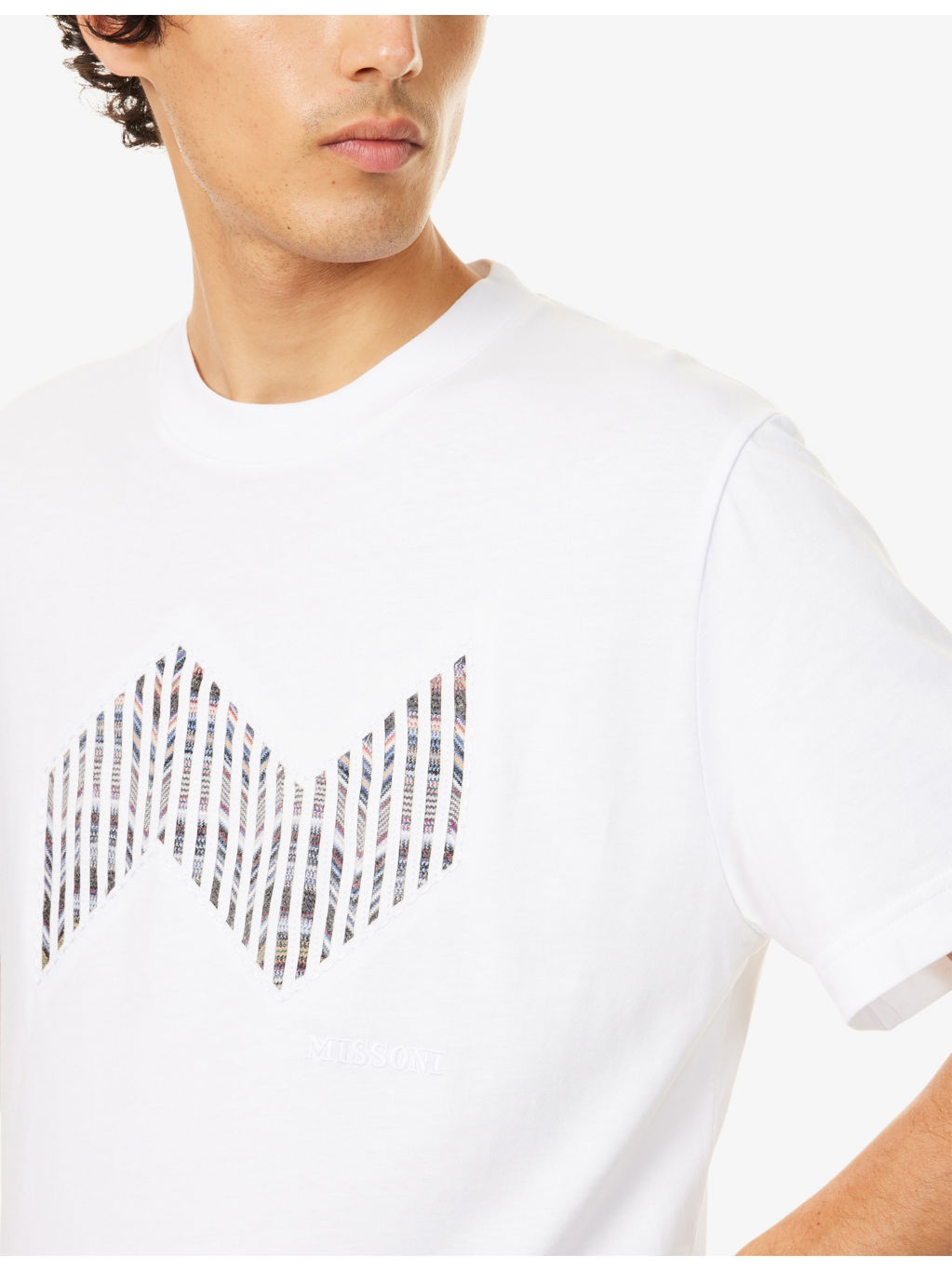 Knitted-Panel Crewneck Cotton-Jersey T-Shirt - 5