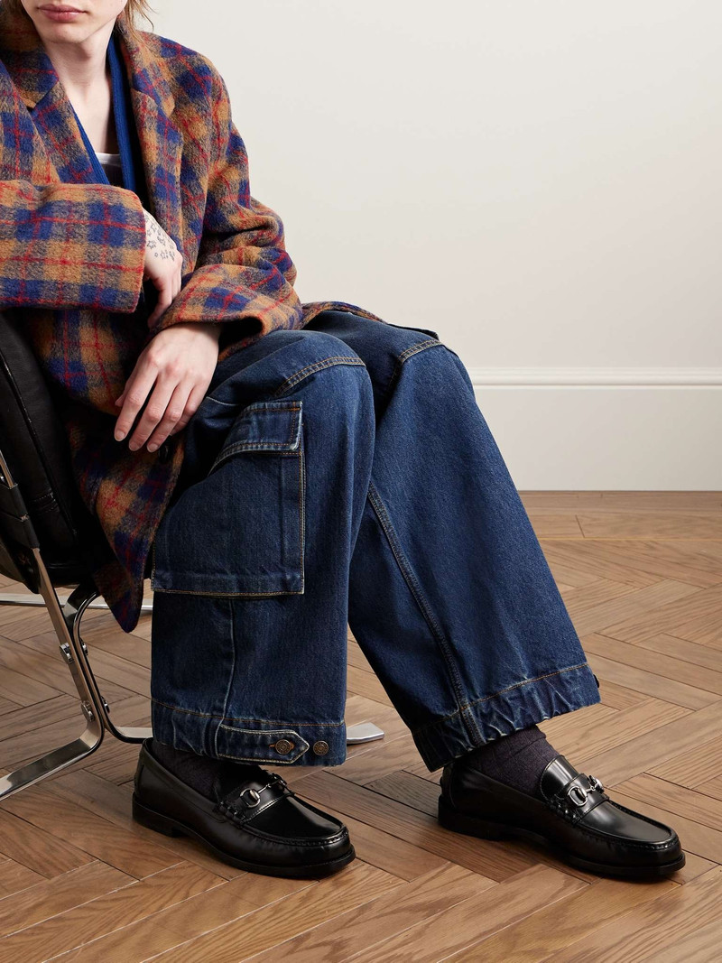 GUCCI Kaveh Horsebit Leather Loafers outlook