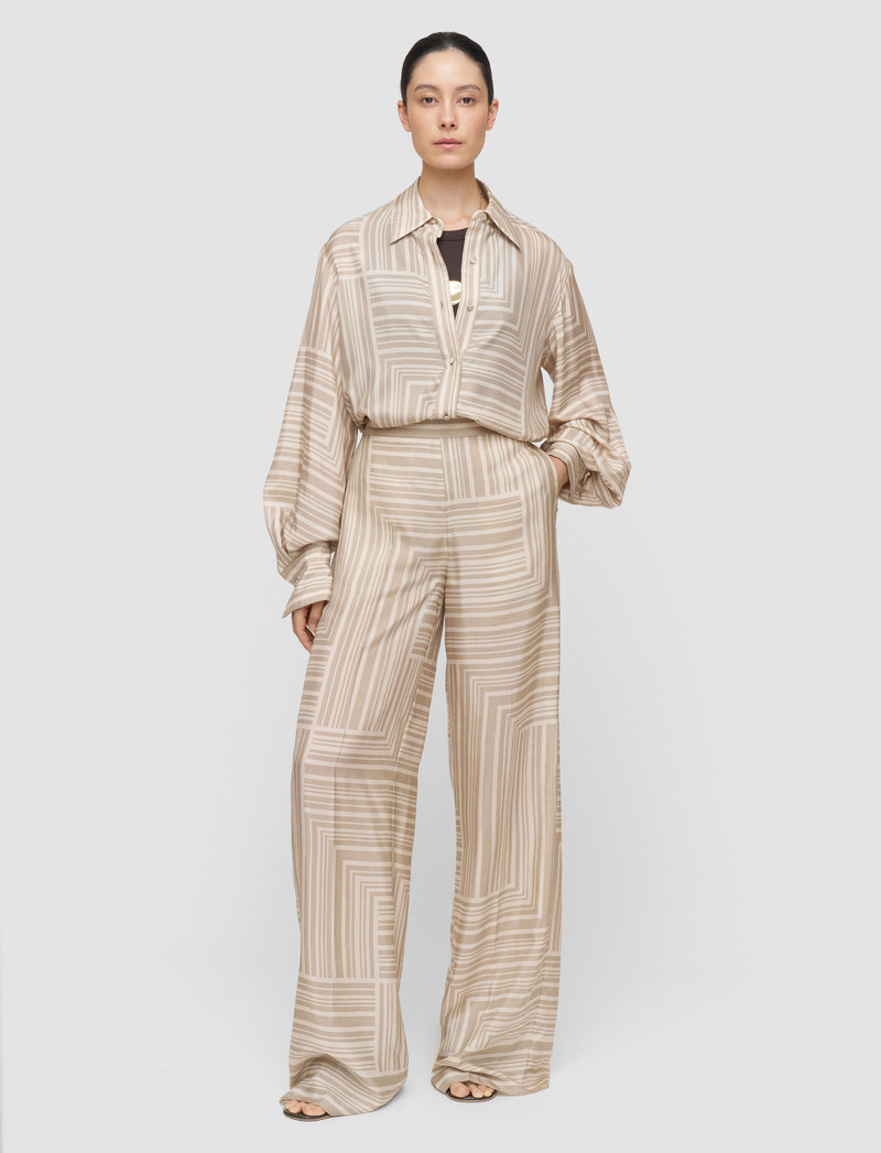 JOSEPH Dijon Printed Silk Trousers outlook