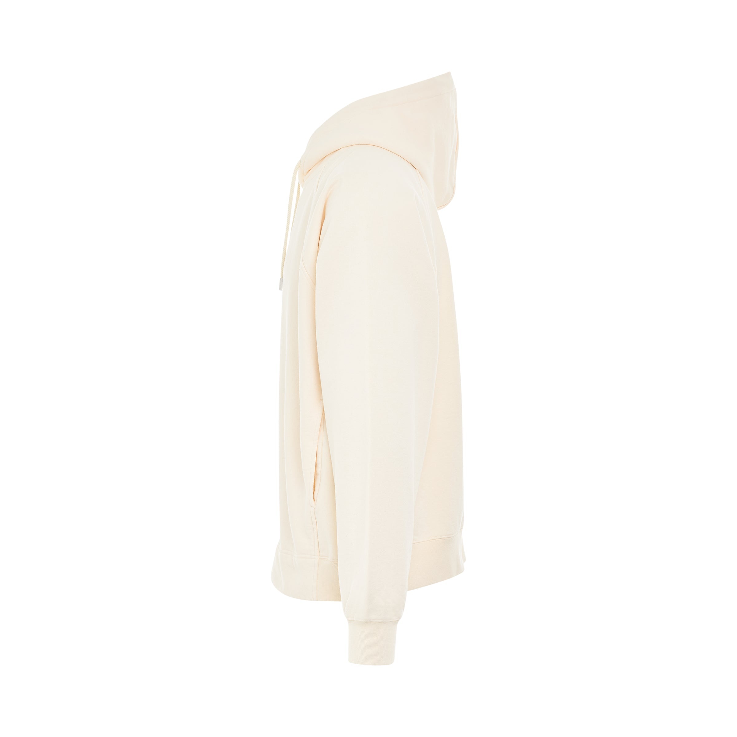 Typo Logo Hoodie in Light Beige - 3