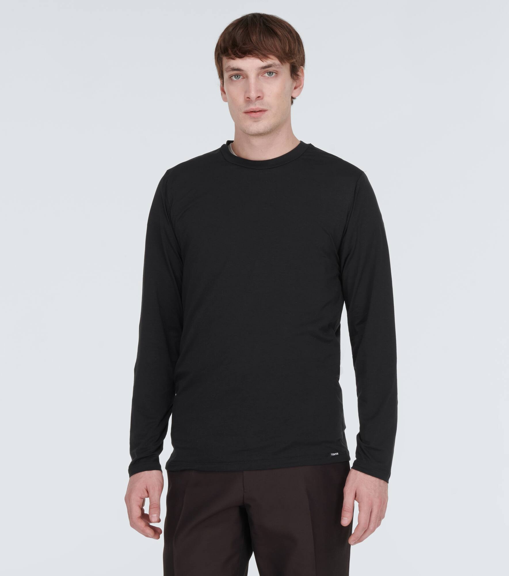 Long-sleeve cotton-blend T-shirt - 3