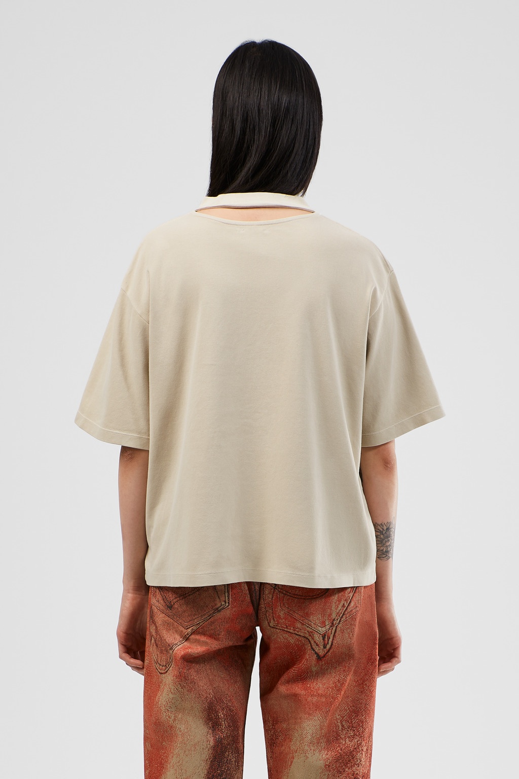 Beige Organic Cotton T-Shirt - 3