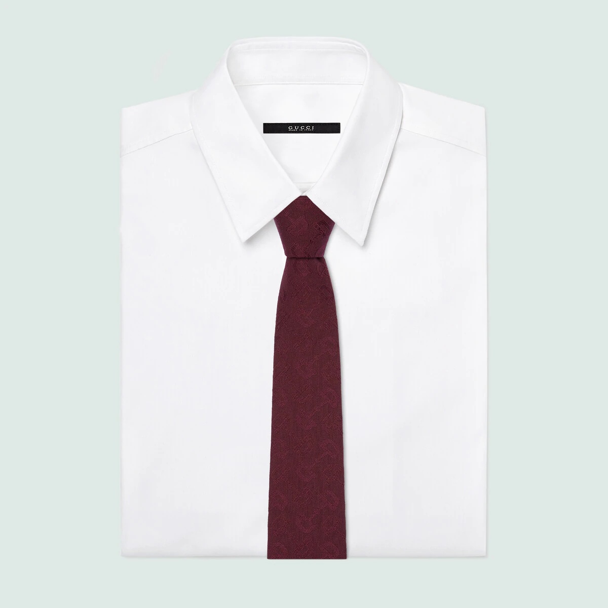 Horsebit jacquard cotton wool tie - 2