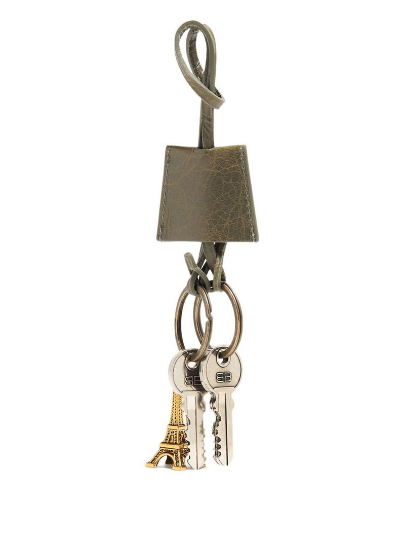 BALENCIAGA leather Eiffel Tower keyring outlook