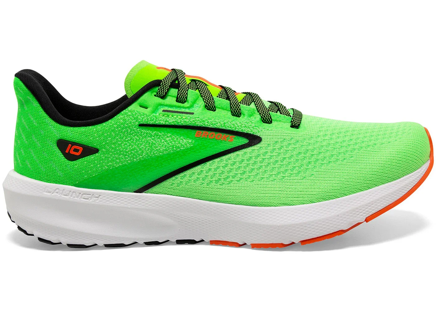 Brooks Launch 10 Green Gecko Red Orange White - 1