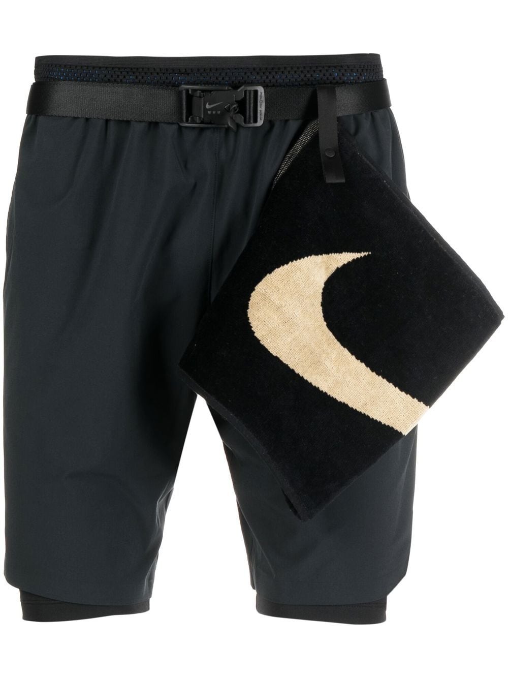 Solid Color Belt Straight Shorts "MMW - Black" - 1