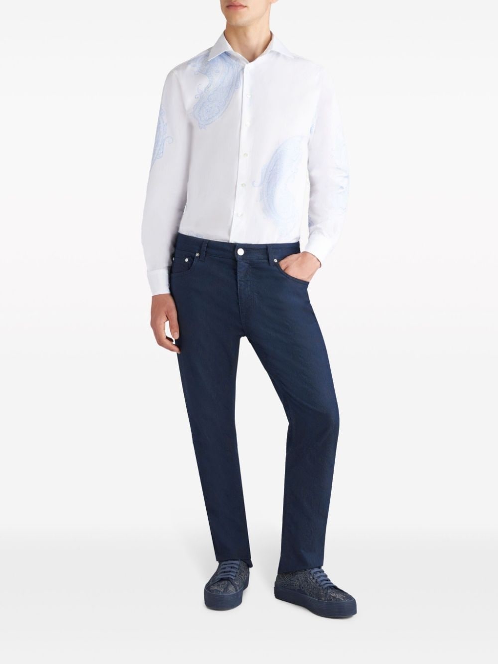 logo-patch straight-leg jeans - 2