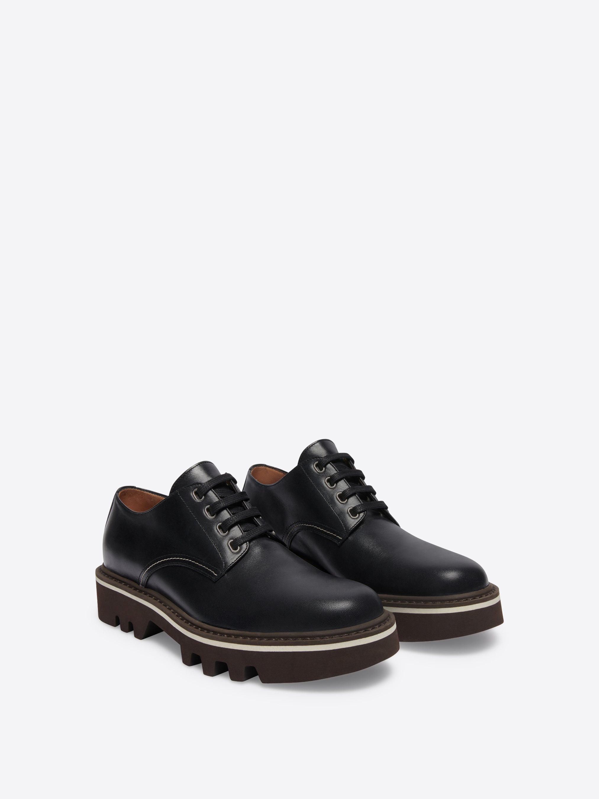 LEATHER DERBY SHOES - 3