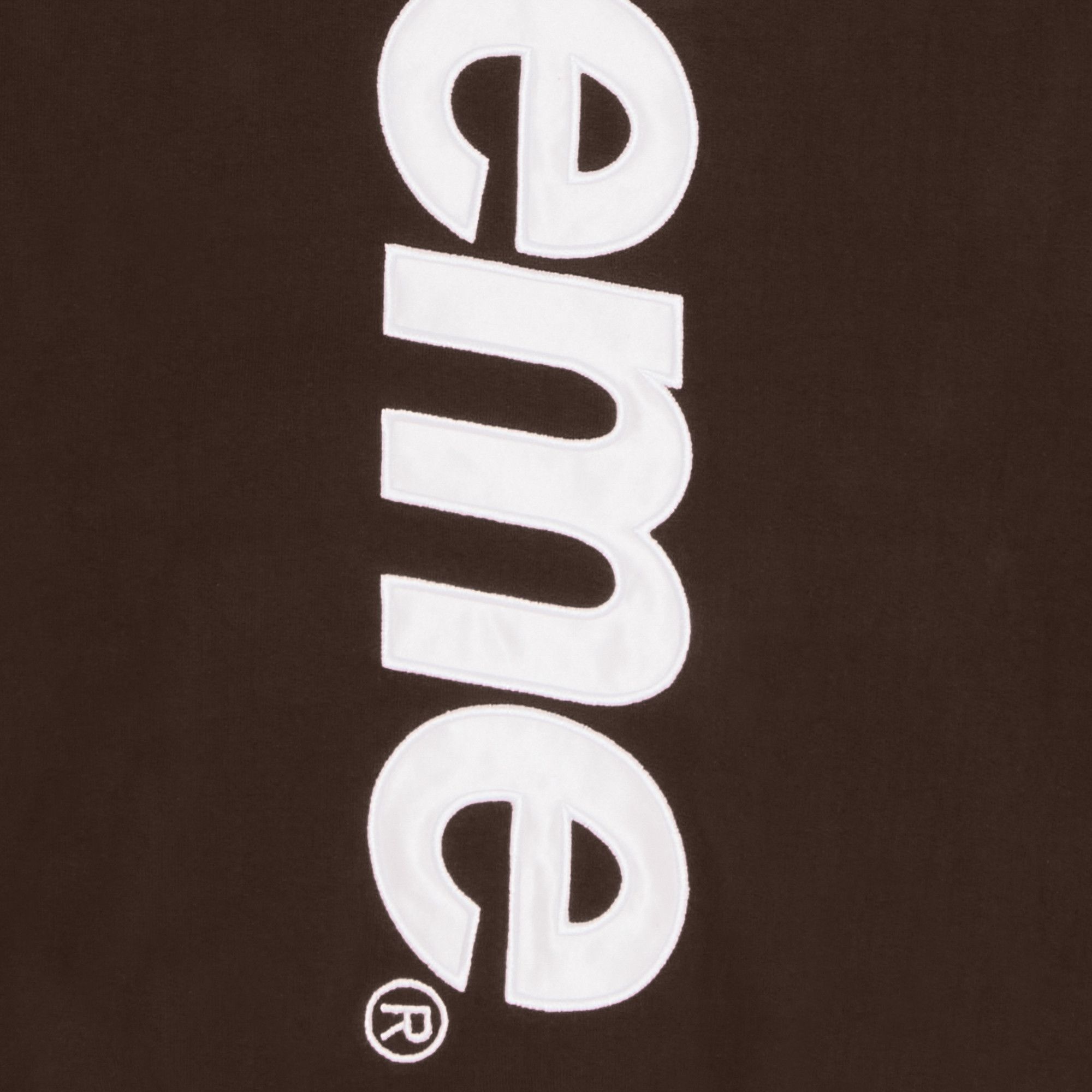 Supreme Satin Appliqué Hooded Sweatshirt 'Brown' - 3