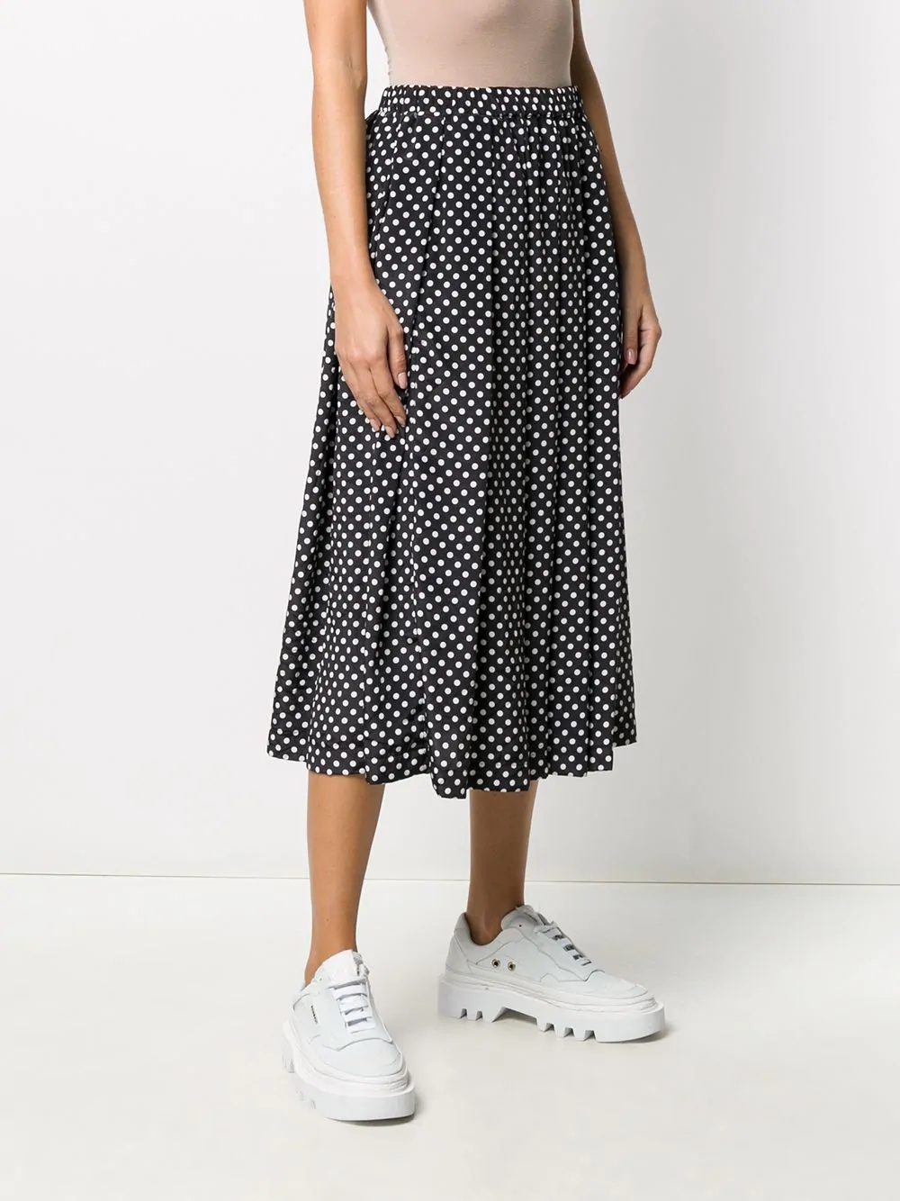 pleated polka dot skirt - 3