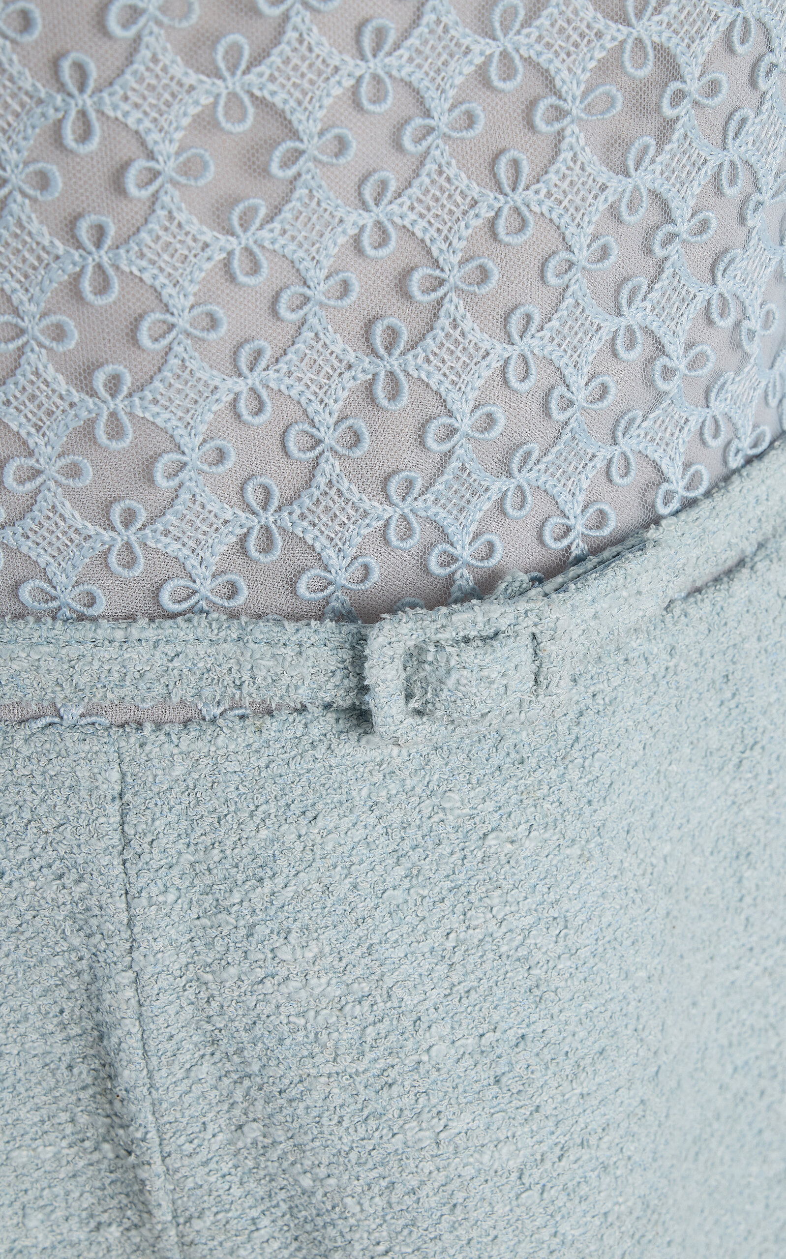 Guipure Tweed Mini Dress light blue - 6
