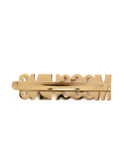 Moschino logo-plaque embellished hair clip outlook