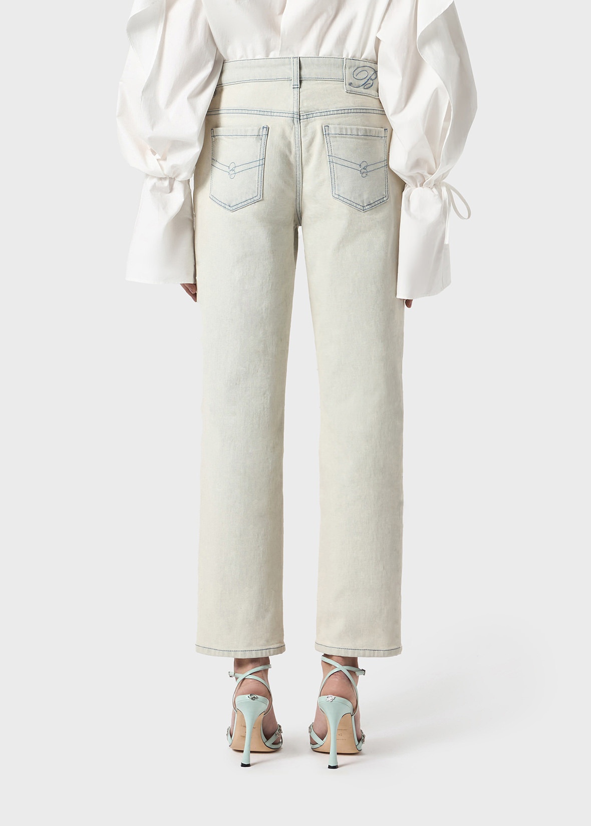 BOYFRIEND JEANS WITH EMBROIDERY BEADS - 4