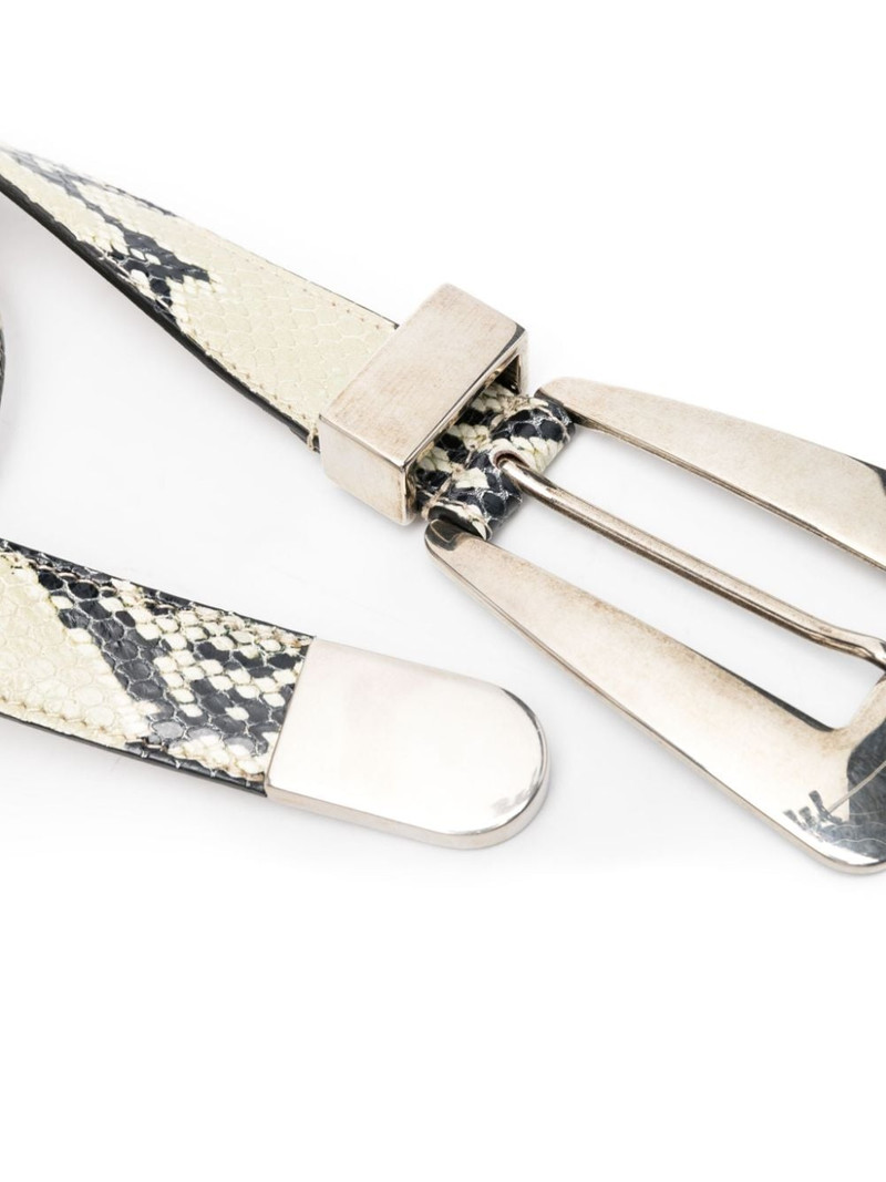 KHAITE snakeskin-effect belt outlook