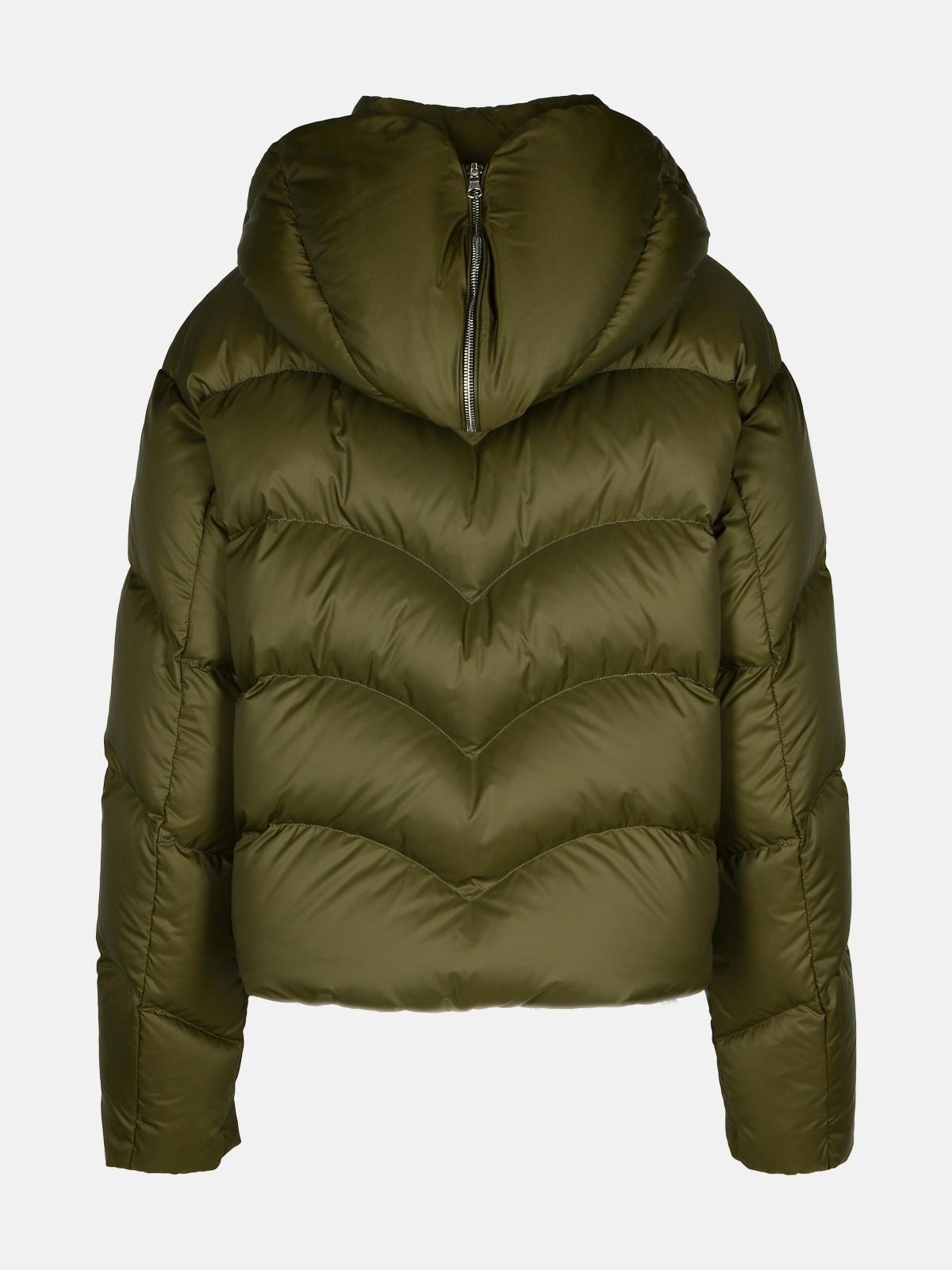 'HUG' GREEN POLYESTER BLEND DOWN JACKET - 3