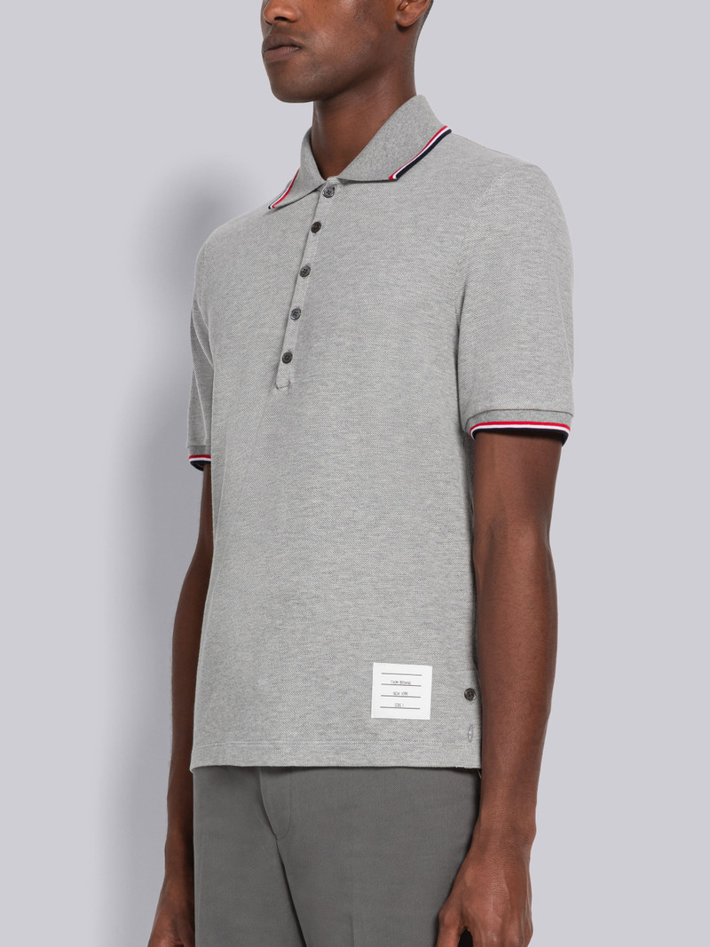 Thom Browne Classic Pique Stripe Short Sleeve Polo outlook
