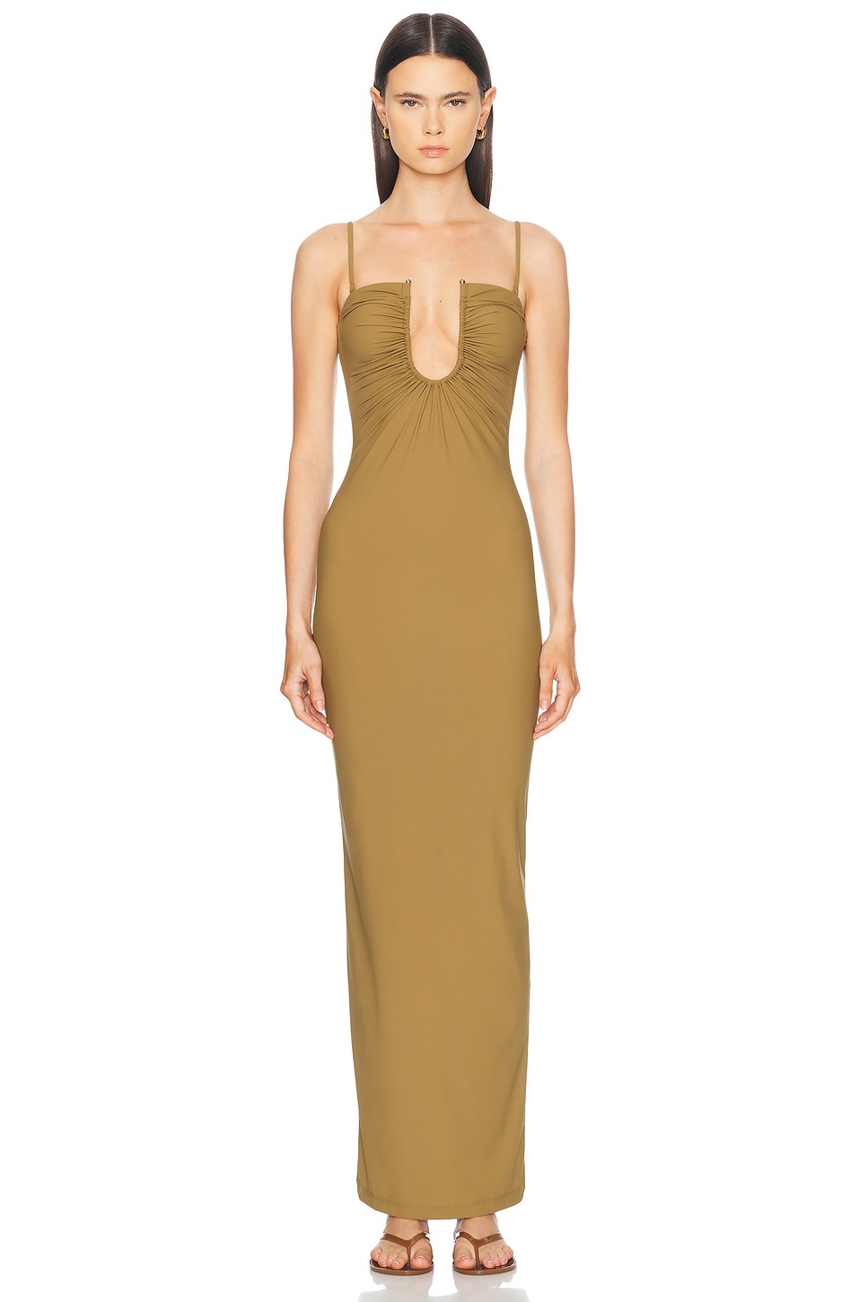 Arced Ruched Lycra Dress - 2