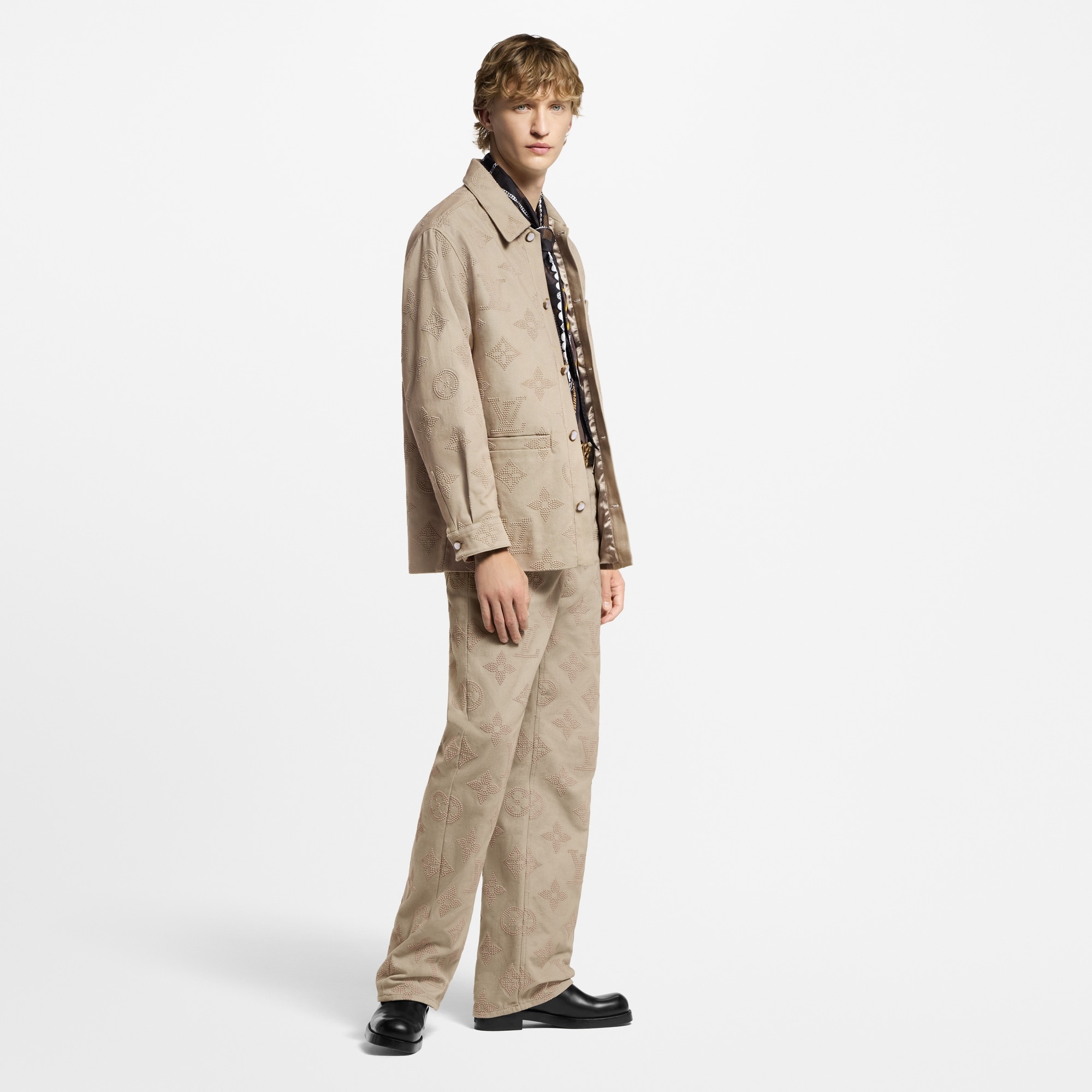 Monogram Embroidered Chic Overshirt - 4