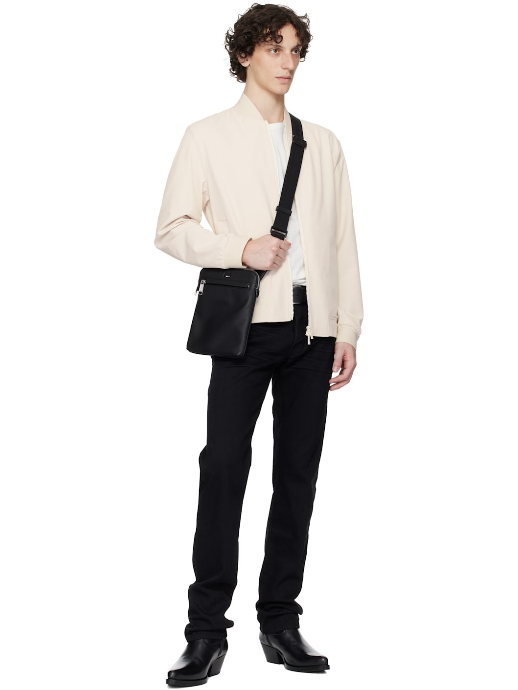 Black Pebble-Grained Faux-Leather Bag - 4