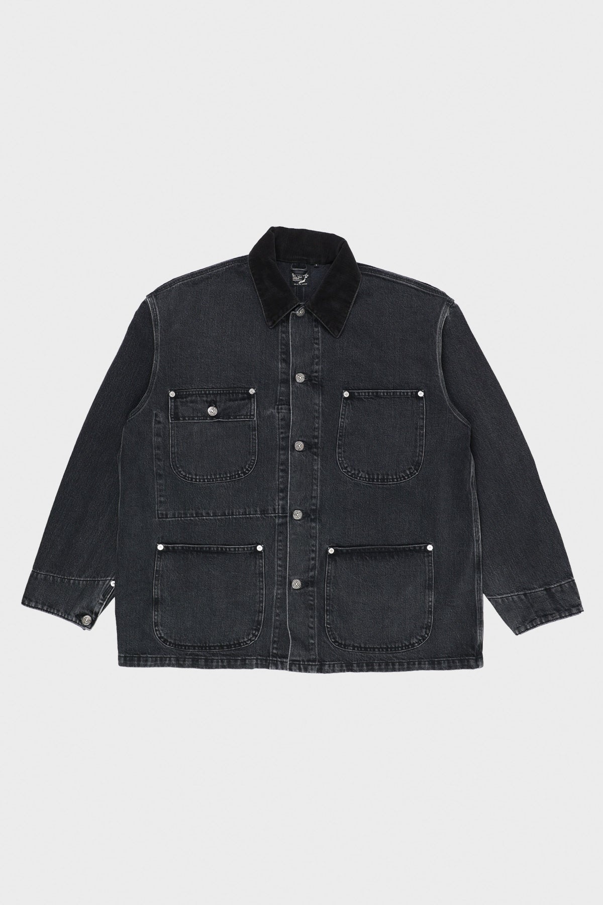 Loose Fit Coverall - Black Denim Stone - 1